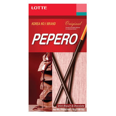 Печенье-соломка LOTTE &laquo;Pepero Original&raquo;, в шоколадной глазури, в картонной упаковке, 47 г, Корея