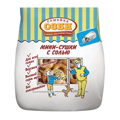 Мини-сушки СЕМЕЙКА ОЗБИ, с солью, 150 г