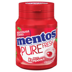 Жевательная резинка MENTOS Pure White "Клубника", 54 г, банка