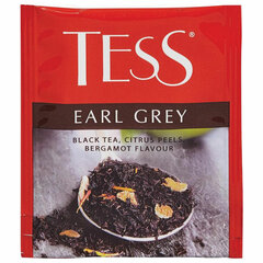 Чай TESS &laquo;Earl Grey&raquo; черный с бергамотом с цедрой лимона, 100 пакетиков в конвертах по 1,8 г