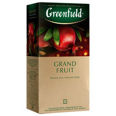 Чай GREENFIELD "Grand Fruit" черный с гранатом, гибискусом, розмарином, 25 пакетиков в конвертах по 1,5 г