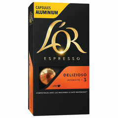 Кофе в алюминиевых капсулах L'OR &laquo;Espresso Delizioso&raquo; для кофемашин Nespresso, 10 порций, ФРАНЦИЯ