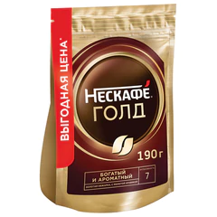 Кофе молотый в растворимом NESCAFE &laquo;Gold&raquo; 190 г, сублимированный