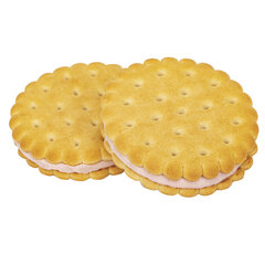 Печенье-сэндвич затяжное ЯШКИНО с начинкой из клубничного крема, гофрокороб 3,4 кг