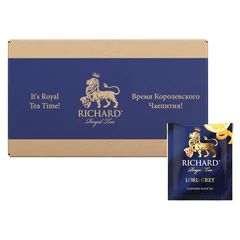 Чай RICHARD "Lord Grey" черный с бергамотом, 200 пакетиков в конвертах по 2 г