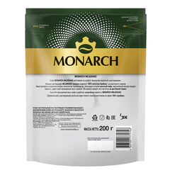 Кофе молотый в растворимом MONARCH "Miligrano" 200 г, сублимированный