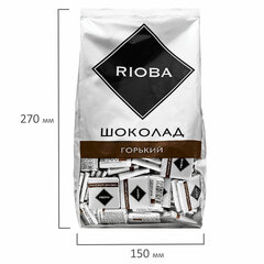 Шоколад порционный RIOBA Горький 72%, 800 г, пакет