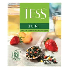 Чай TESS &laquo;Flirt&raquo; зеленый с клубникой и персиком, 100 пакетиков в конвертах по 1,5 г