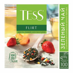 Чай TESS &laquo;Flirt&raquo; зеленый с клубникой и персиком, 100 пакетиков в конвертах по 1,5 г