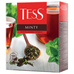 Чай TESS &laquo;Minty&raquo; черный с мятой, 100 пакетиков в конвертах по 1,5 г