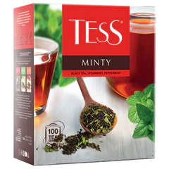 Чай TESS &laquo;Minty&raquo; черный с мятой, 100 пакетиков в конвертах по 1,5 г