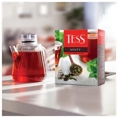 Чай TESS &laquo;Minty&raquo; черный с мятой, 100 пакетиков в конвертах по 1,5 г