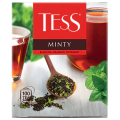 Чай TESS &laquo;Minty&raquo; черный с мятой, 100 пакетиков в конвертах по 1,5 г