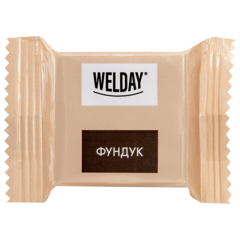 Шоколад порционный WELDAY Ассорти 6 вкусов, 810 г (54 плитки по 15 г), пакет, 622409