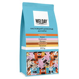 Шоколад порционный WELDAY (ВЭЛДЭЙ), ассорти 6 вкусов, 810 г (54 плитки по 15 г), пакет, 622409
