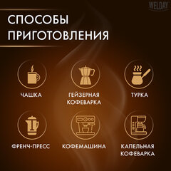 Кофе в зернах WELDAY (ВЭЛДЭЙ) &laquo;Mokka&raquo;, 1 кг, БРАЗИЛИЯ