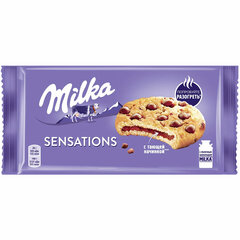 Печенье MILKA &laquo;Sensations&raquo; с тающей начинкой и кусочками молочного шоколада, 156 г