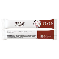 Сахар порционный WELDAY (ВЭЛДЭЙ) в стиках по 5 г, 500 штук, 622494