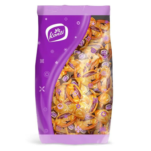 Конфеты шоколадные KONTI "Сладкое созвучие" со вкусом шоколада и апельсина, 1000 г, пакет, 13914
