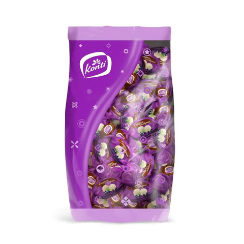 Конфеты шоколадные KONTI "Сладкое созвучие", смородина с пломбиром, 1000 г, пакет, 13915 - фото 3