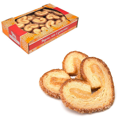 Печенье слоеное СЕВЕРНАЯ СТОЛИЦА "Валентинки", 430 г, картонная коробка, 00--00000297