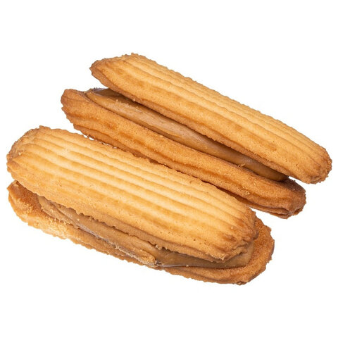 Печенье песочное СЕВЕРНАЯ СТОЛИЦА "Полоска" с вареной сгущенкой, 650 г, картонная коробка, 00-00000296 - фото 3