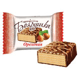 Конфеты шоколадные СЛАВЯНКА "Боярушка", вафельные, с арахисом и пралине, 1000 г, пакет