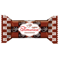 Конфеты-суфле СЛАВЯНКА &laquo;Птичка&raquo;, классические, в шоколадной глазури, 1000 г, пакет