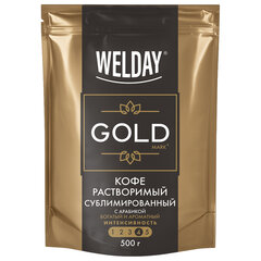 Кофе растворимый WELDAY (ВЭЛДЭЙ) &laquo;GOLD&raquo; 500 г, БРАЗИЛИЯ, арабика, сублимированный, 622673
