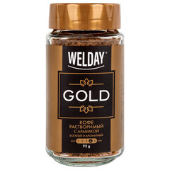 Кофе растворимый WELDAY (ВЭЛДЭЙ) &laquo;GOLD&raquo; 95 г, стеклянная банка, сублимированный