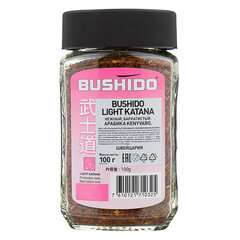 Кофе растворимый BUSHIDO "Light Katana" 100 г, стеклянная банка, сублимированный, ШВЕЙЦАРИЯ