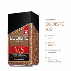 Кофе растворимый EGOISTE "V.S" 100 г, стеклянная банка, сублимированный, ШВЕЙЦАРИЯ