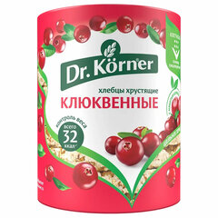 Хлебцы DR.KORNER "Клюквенные" злаковый коктейль, хрустящие, 100 г, пакет