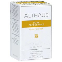 Чай ALTHAUS "Pure Peppermint" травяной, 20 пакетиков в конвертах по 1,75 г, ГЕРМАНИЯ