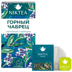 Чай NIKTEA "Горный Чабрец" черный, 25 пакетиков в конвертах по 2 г