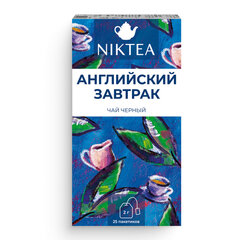 Чай NIKTEA "Английский завтрак" черный, 25 пакетиков в конвертах по 2 г