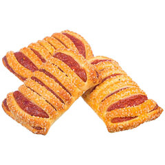 Печенье слоеное ПОЛЕТ &laquo;Штрудлики с малиной&raquo;, 500 г, картонная коробка