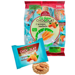 Конфеты мультизлаковые CO BARRE DE CHOCOLAT с цельным миндалем, 200 г, пакет