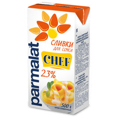 Сливки PARMALAT CHEF, жирность 23%, ультрапастеризованные, 500 г