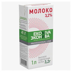 Молоко ЭКОНИВА &laquo;Professional Line&raquo;, жирность 3,2%, ультрапастеризованное, 1 л