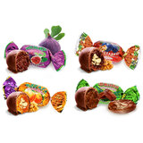 Конфеты КРЕМЛИНА "Микс с фруктами и грецким орехом в шоколаде", 1 кг