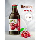 Нектар BARINOFF Вишневый, осветленный, 0,25 л, в стеклянной бутылке