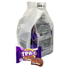 Конфеты шоколадные АККОНД &laquo;Трио&raquo; с печеньем, карамелью и вкусом пломбира, 500 г