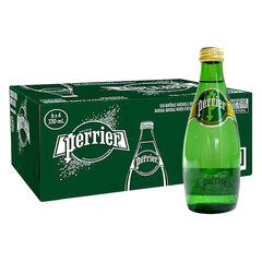 Вода ГАЗИРОВАННАЯ минеральная PERRIER, 0,33 л, ФРАНЦИЯ, стеклянная бутылка