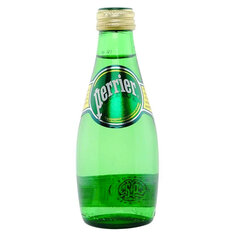 Вода ГАЗИРОВАННАЯ минеральная PERRIER, 0,33 л, ФРАНЦИЯ, стеклянная бутылка