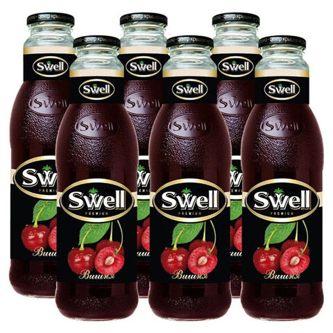 Нектар вишневый SWELL осветленный в стеклянной бутылке 0,75 л, для детского питания, 4040180030 - фото 2