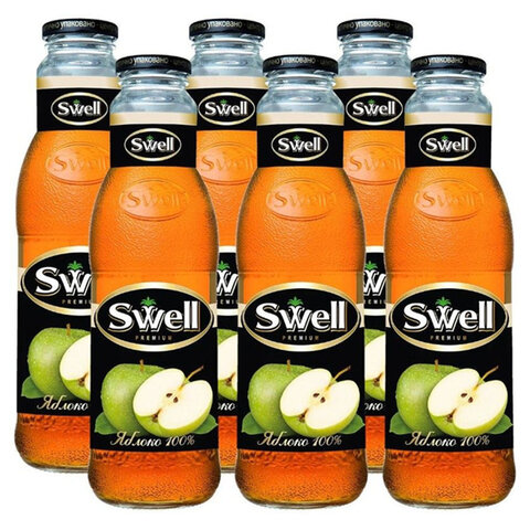 Сок яблочный SWELL осветленный в стеклянной бутылке 0,75 л, для детского питания, 4040180070 - фото 2