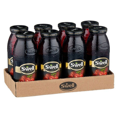 Нектар вишневый SWELL осветленный в стеклянной бутылке 0,25 л, для детского питания, 4040207310 - фото 2