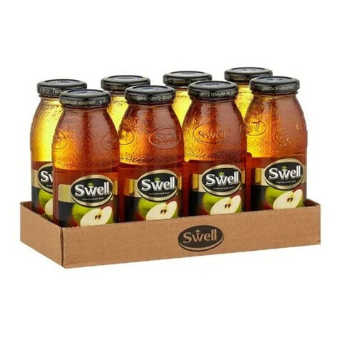 Сок яблочный SWELL осветленный в стеклянной бутылке 0,25 л, для детского питания, 4040207390 - фото 2