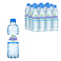 Вода негазированная минеральная ГОРНАЯ ВЕРШИНА, 0,5 л